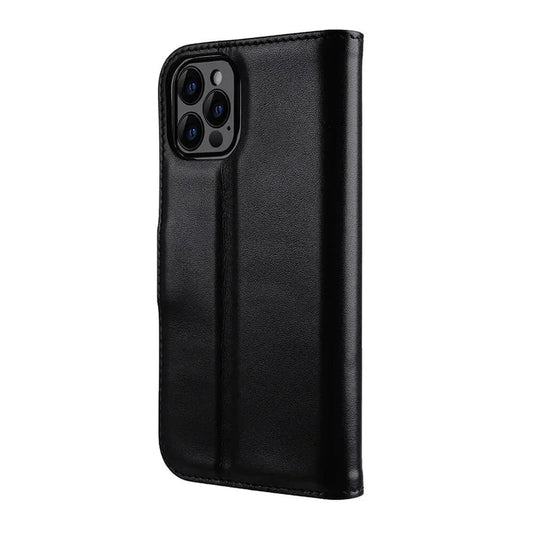 iPhone 13 Pro Melkco Premium Leather Book Cover - Black