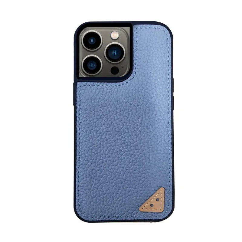 iPhone 13 Pro Melkco Ingenuity Premium Leather Cover - Blue