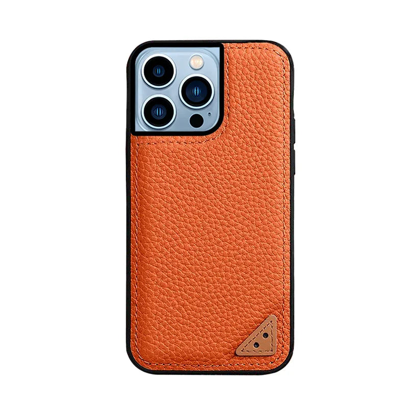 iPhone 13 Pro Melkco Ingenuity Premium Leather Cover - Orange