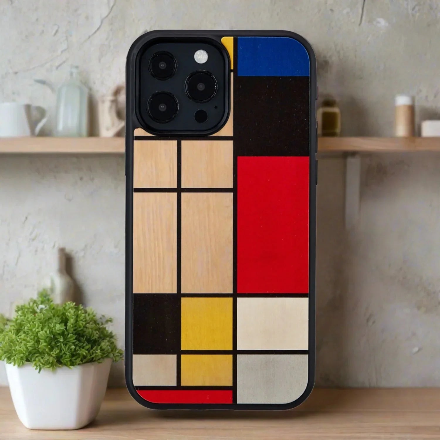 iPhone 13 Pro, Man & Wood Series Cover - Mondrain Wood