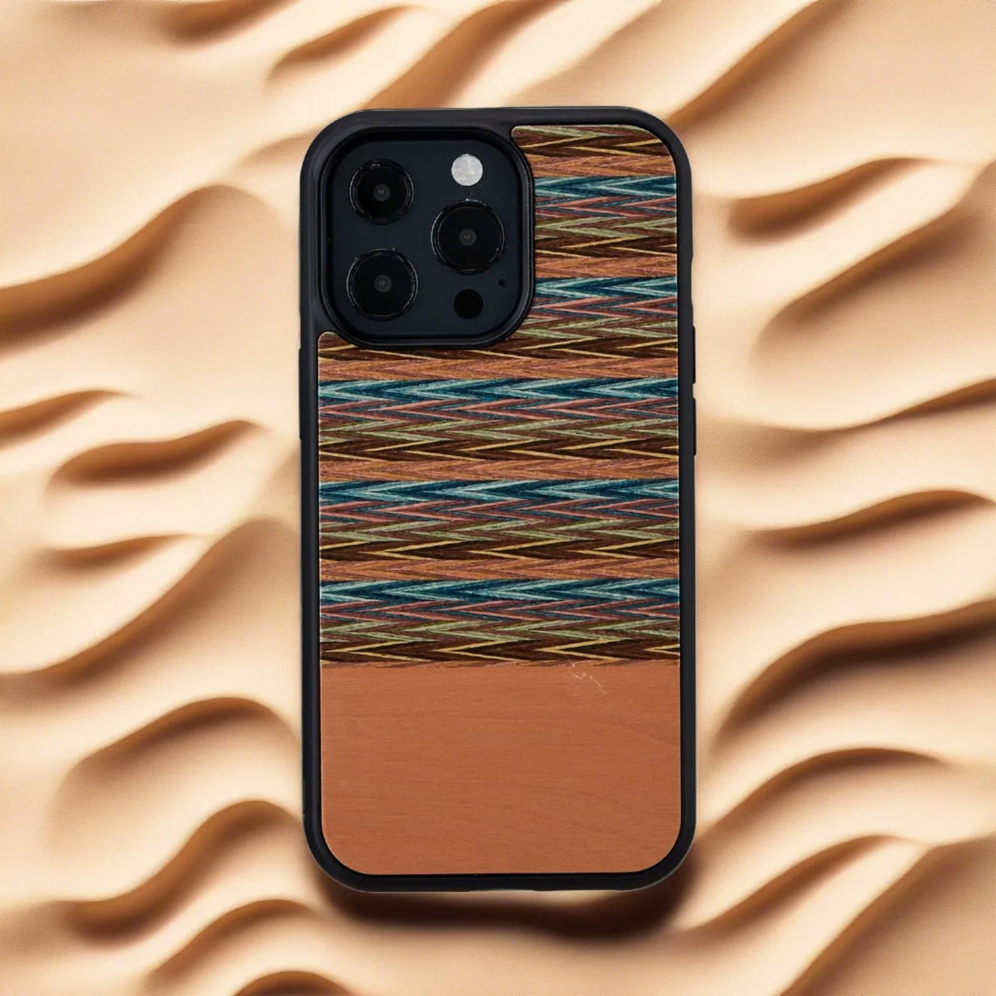 iPhone 13 Pro, Man & Wood Series Cover - Browny Check