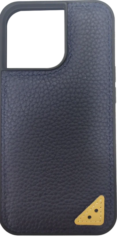 iPhone 13 Pro Max Melkco Ingenuity Premium Leather Cover - Dark Blue