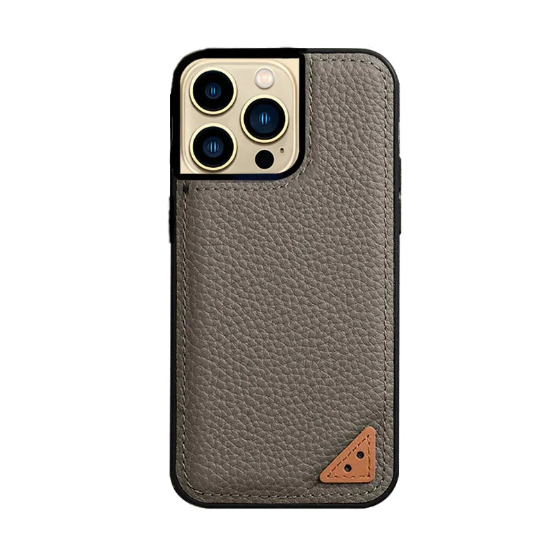 iPhone 13 Pro Max Melkco Ingenuity Premium Leather Cover - Grey