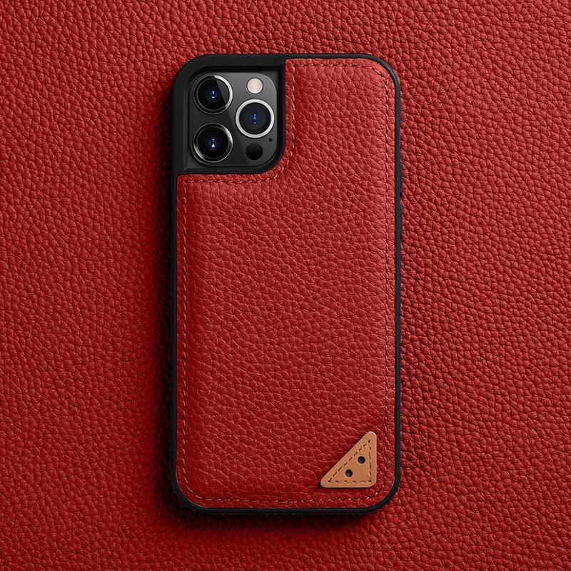 iPhone 13 Pro Max Melkco Ingenuity Premium Leather Cover - Orange
