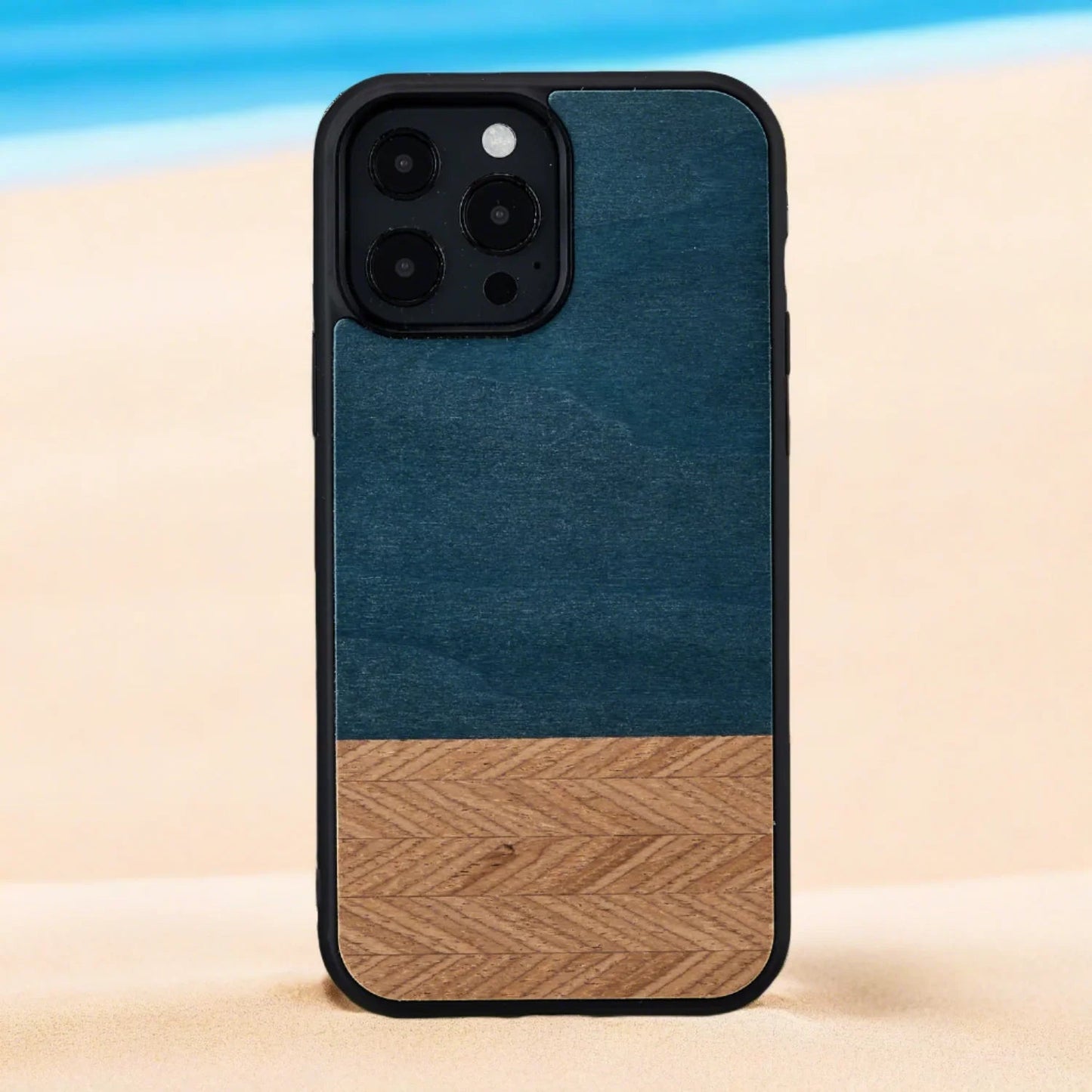 iPhone 13 Pro, Man & Wood Series Cover - Denim
