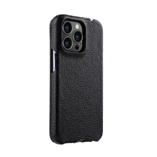 iPhone 14 Pro Max Melkco Jacka Premium Leather Cover - Black