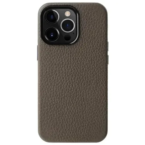 iPhone 14 Pro Max Melkco Premium Leather Magsafe Cover - Grey