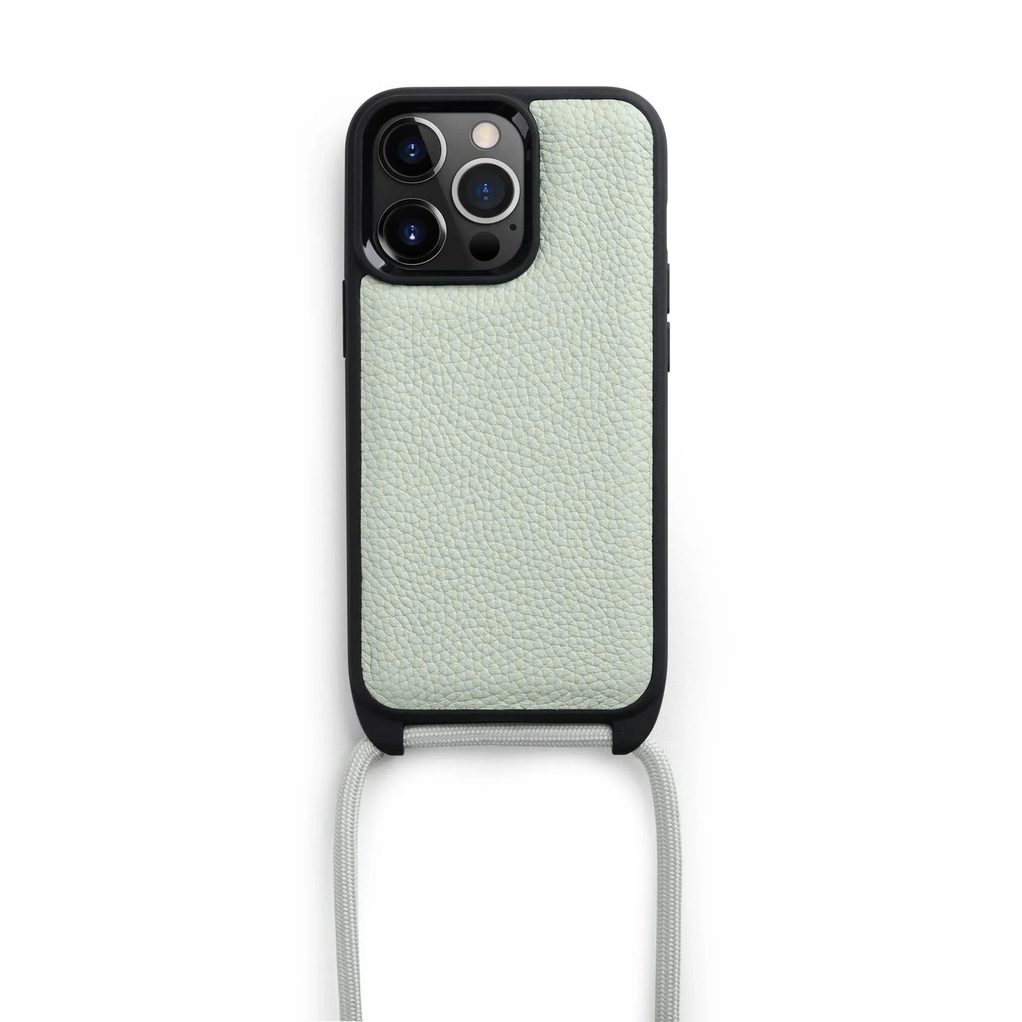 iPhone 14 Pro Max Melkco Strap Leather Case - Silver Grey