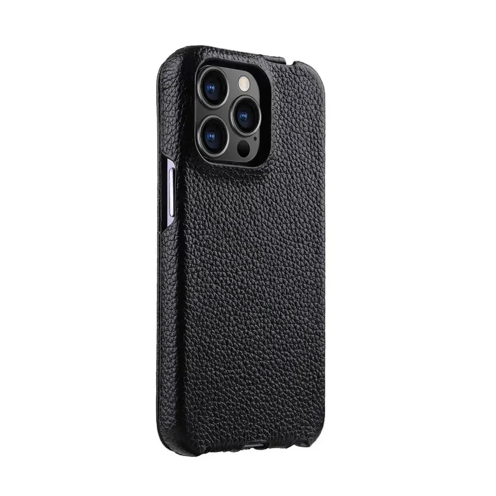 iPhone 14 Pro Melkco Jacka Series Premium Leather Cover - Black
