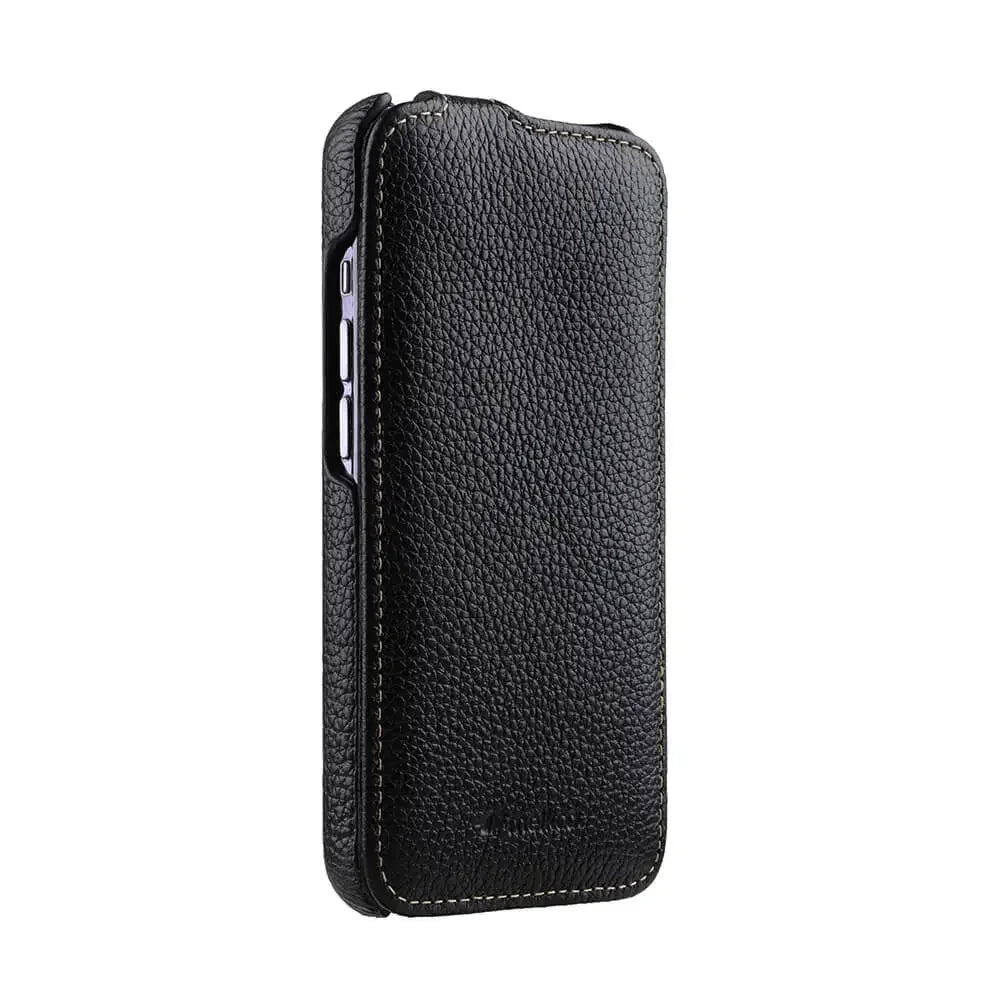 iPhone 14 Pro Melkco Jacka Series Premium Leather Cover - Black