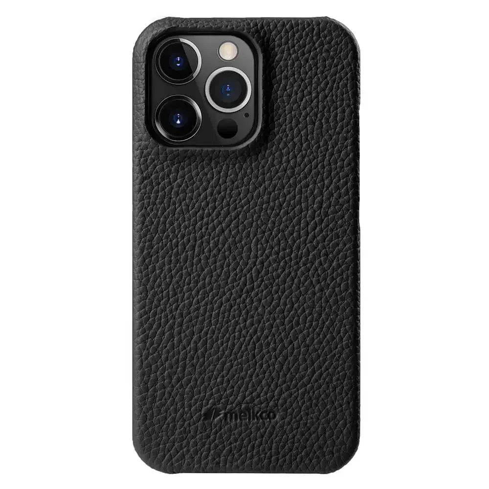 iPhone 14 Pro Melkco Premium Leather Magsafe Cover - Black