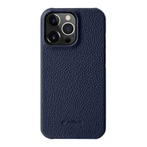 iPhone 14 Pro Melkco Premium Leather Magsafe Cover - Dark Blue