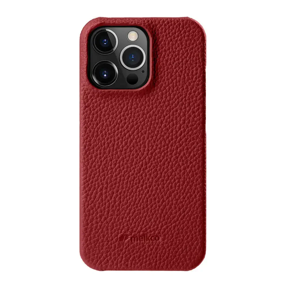 iPhone 14 Pro Max Melkco Premium Leather Magsafe Cover - Red