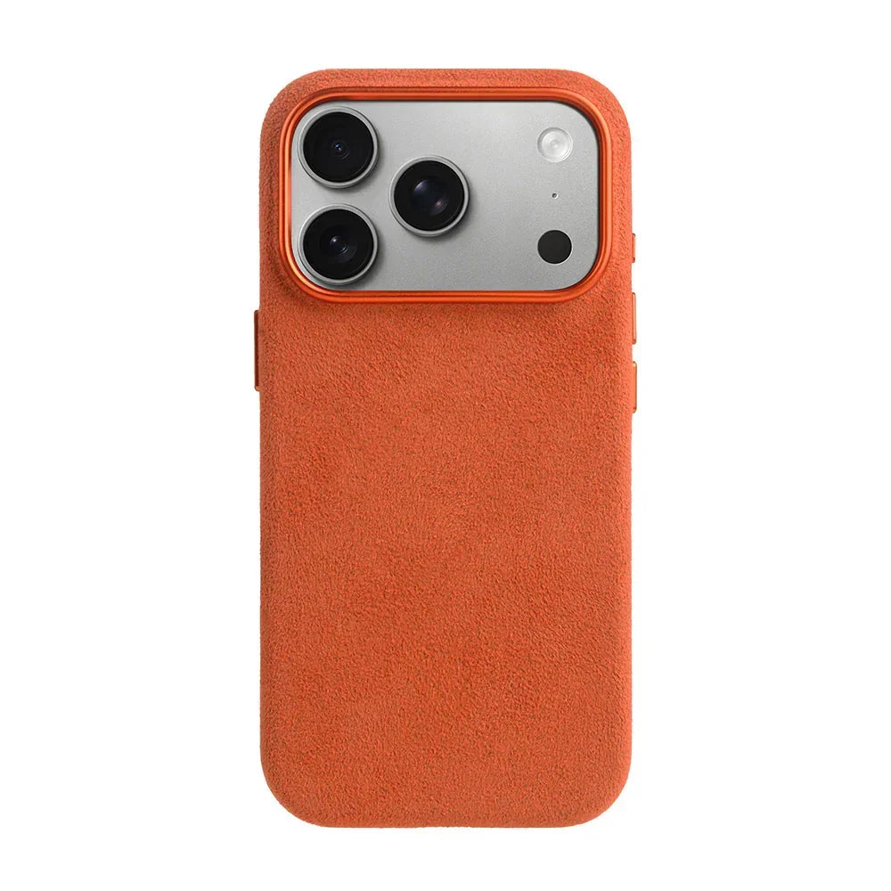iPhone 17 Pro, Melkco Alcantara Magsafe Case, Orange