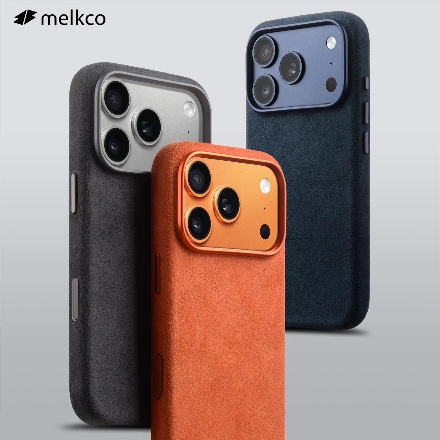 iPhone 17 Pro Max, Melkco Alcantara Magsafe Case, Dark Blue