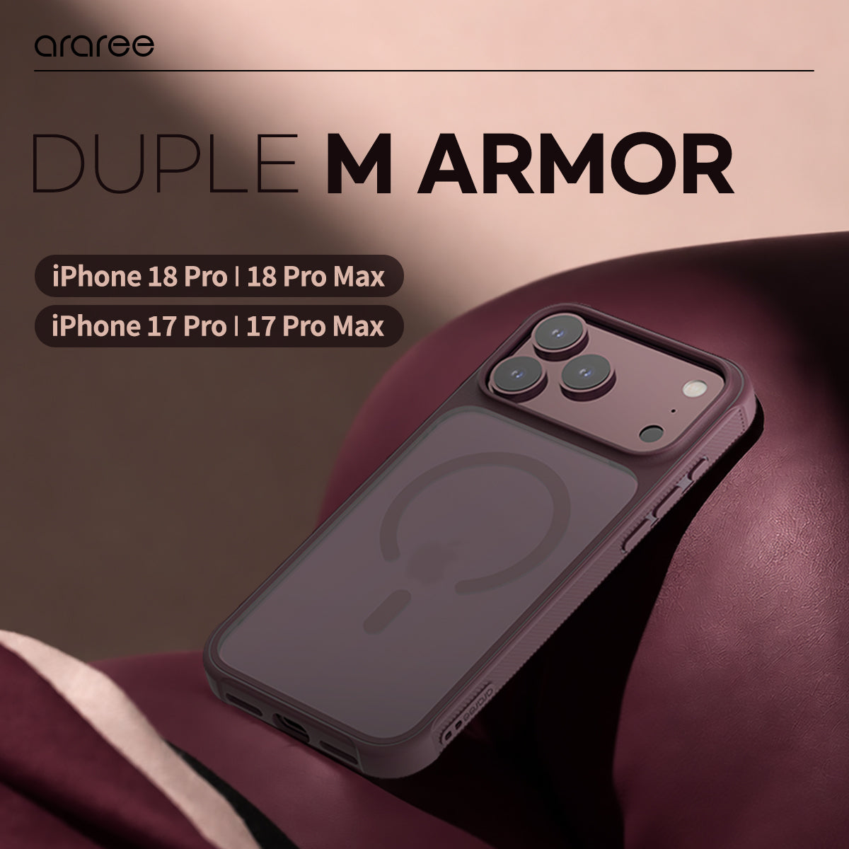 iPhone 18 Pro Max / 17 Pro Max, iPhone Araree Duple Armor Magsafe Cover, Black