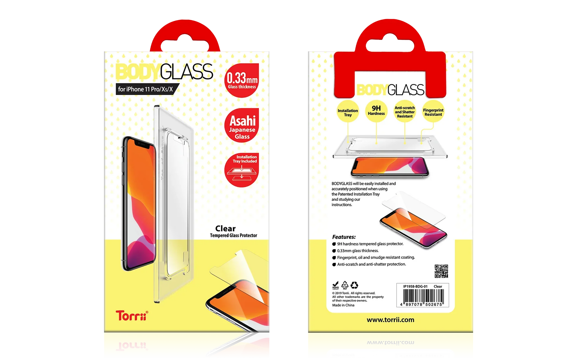 iPhone 11 Pro Torrii Bodyglass - Clear