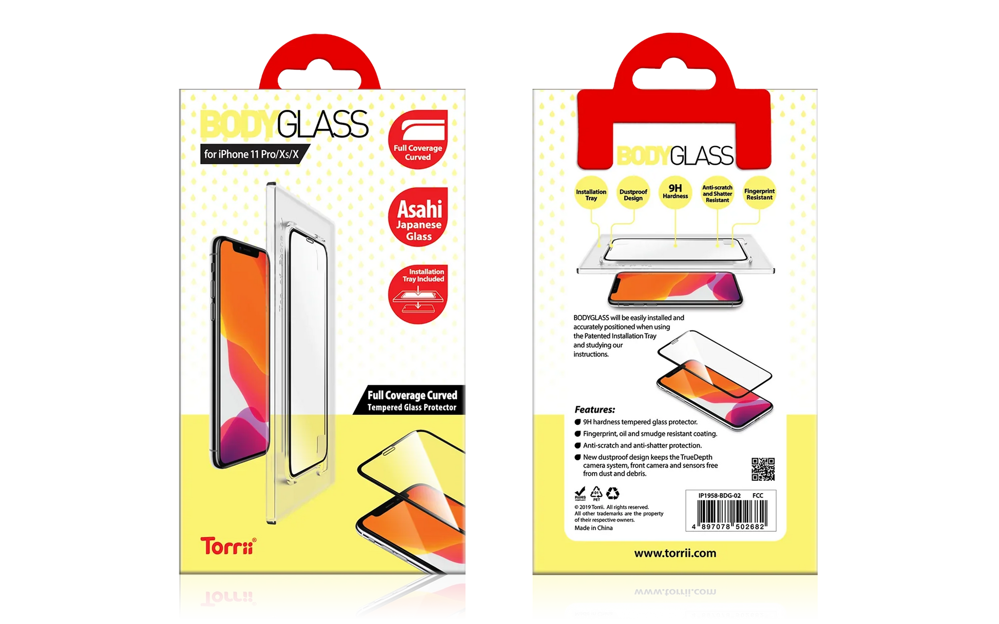 iPhone 11 Pro Torrii Bodyglass - Black