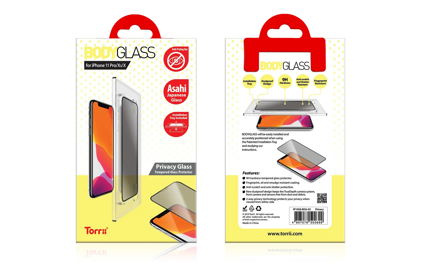 iPhone 11 Pro Torrii Bodyglass - Privacy