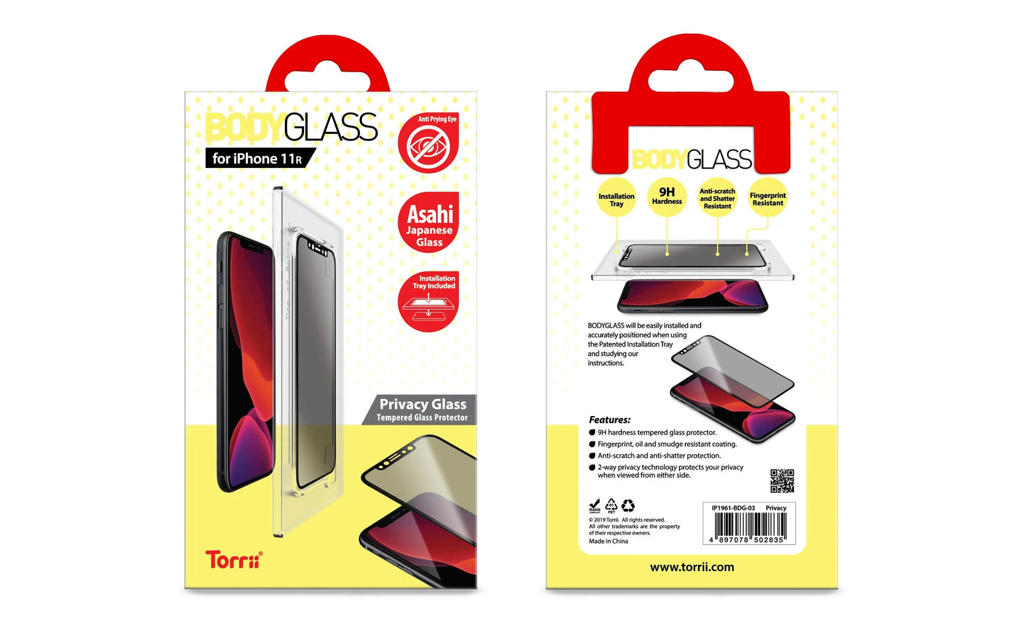 iPhone 11 Torrii Bodyglass - Privacy