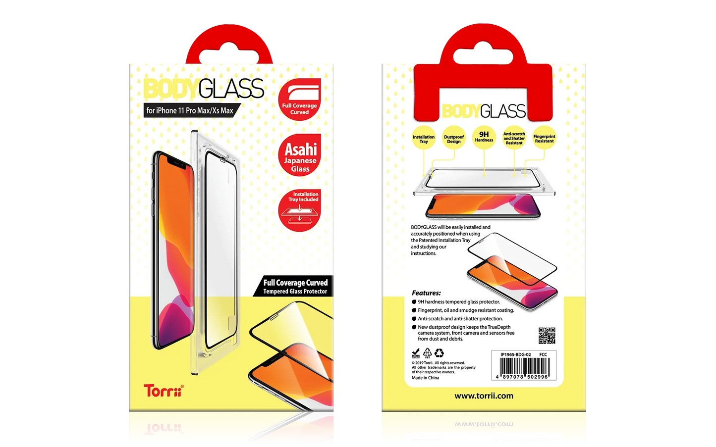 iPhone 11 Pro Max Torrii Bodyglass - Black