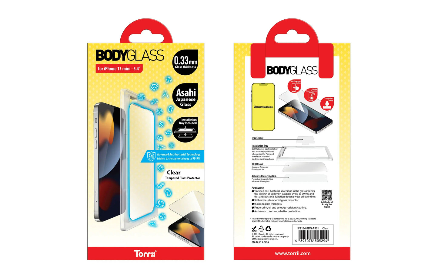 iPhone 13 Mini Torrii Bodyglass - Clear