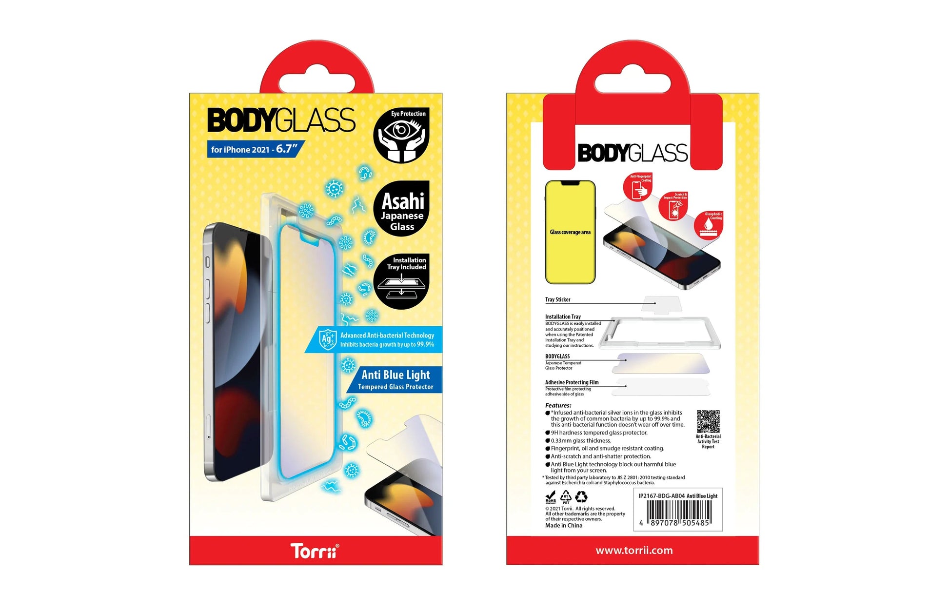 iPhone 13/13 Pro Torrii Bodyglass - Anti Blue Light