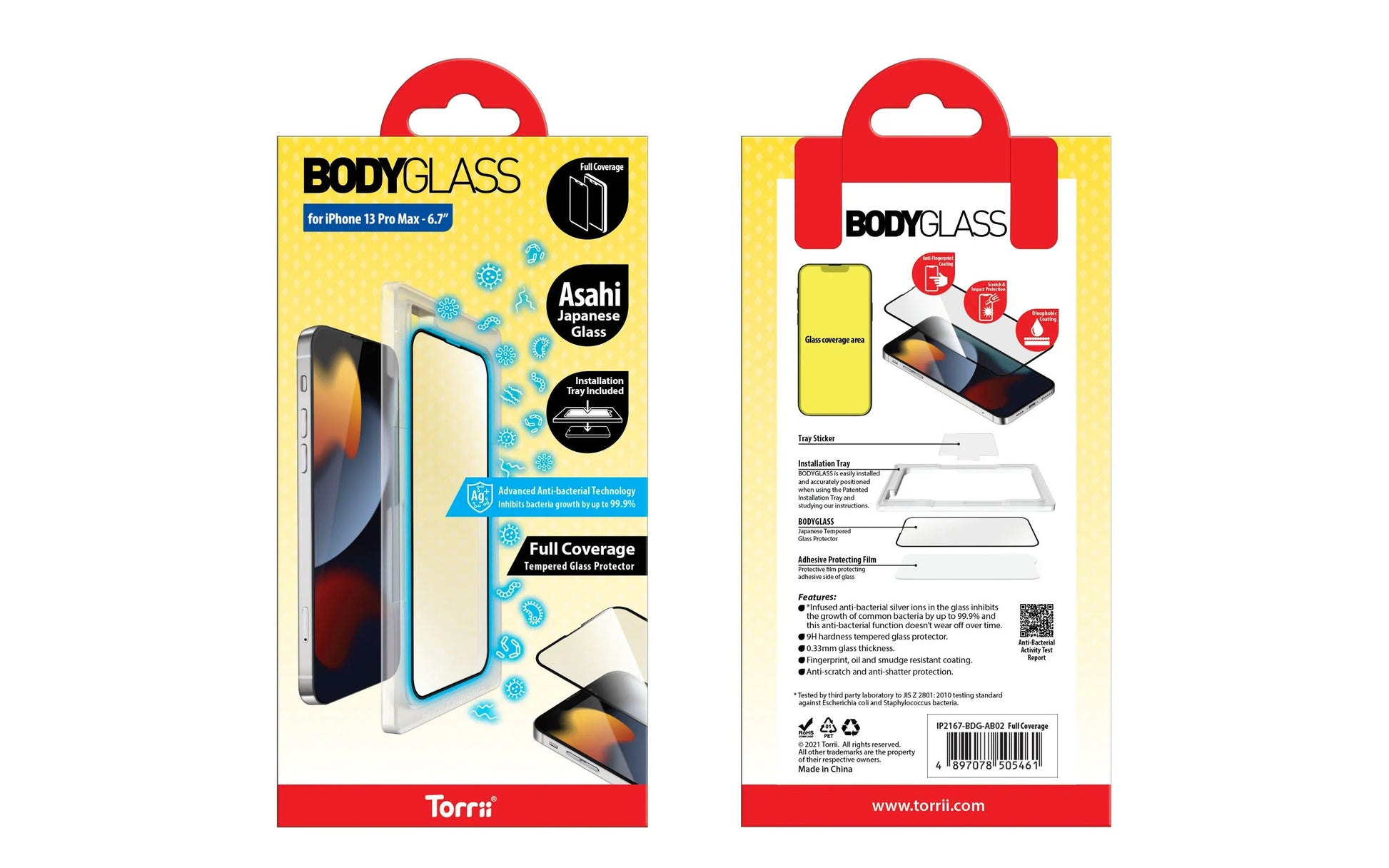 iPhone 13 Pro Max Torrii Bodyglass - Black