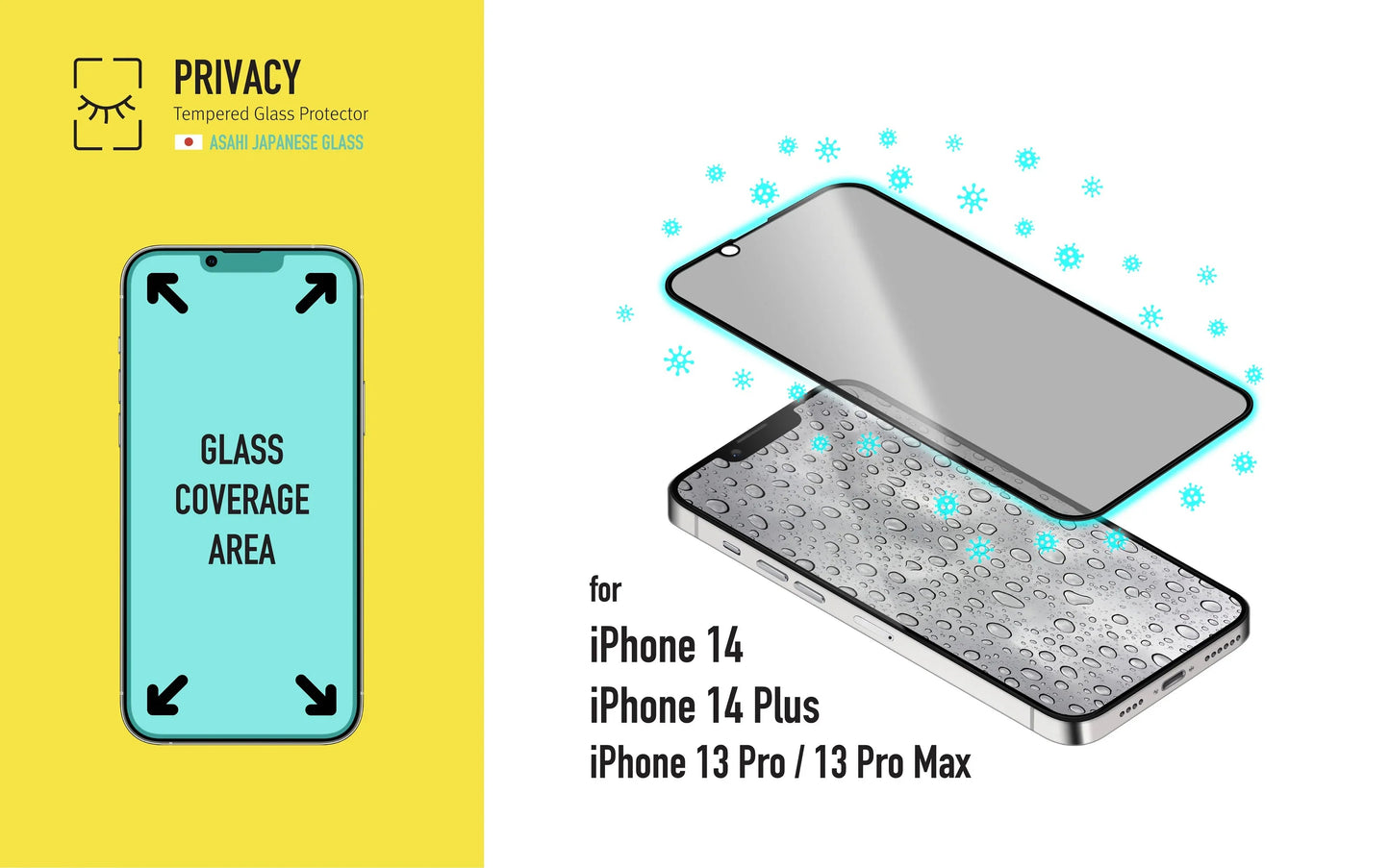 iPhone 14 Torrii Bodyglass - Privacy