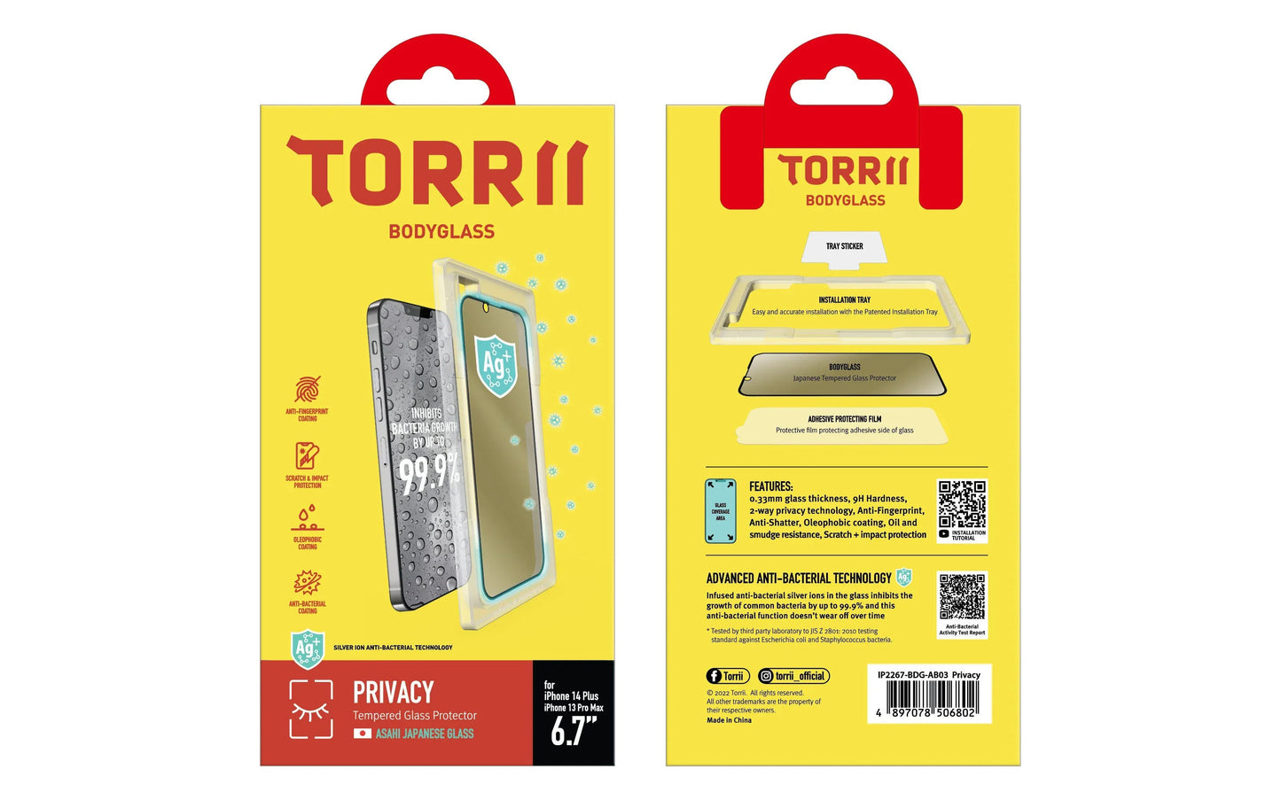 iPhone 14 Plus Torrii Bodyglass - Privacy