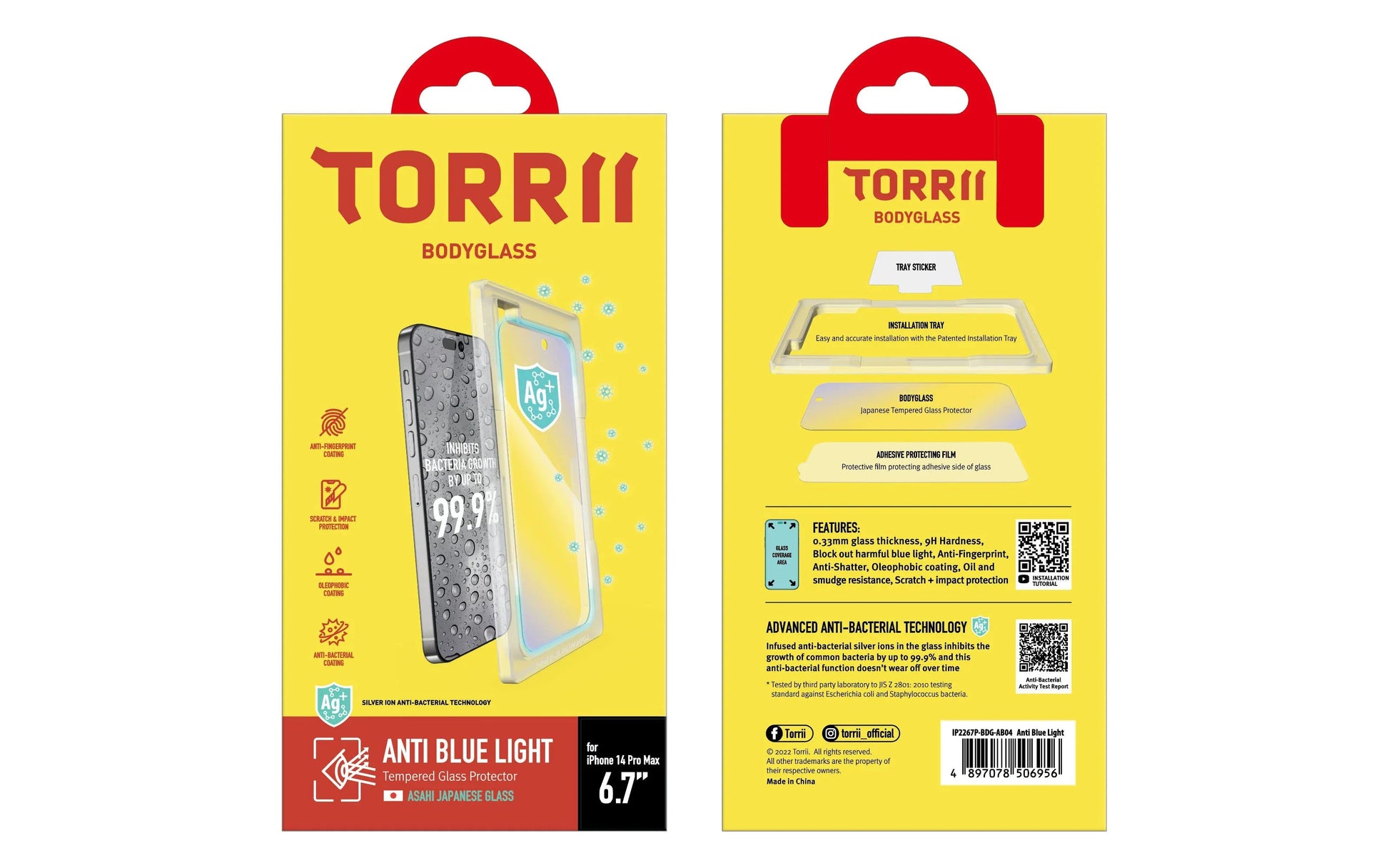 iPhone 14 Pro Max Torrii Bodyglass - Anti Blue
