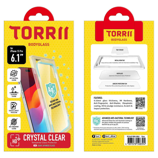 iPhone 15 Pro Torrii Bodyglass Screen Protector - Clear