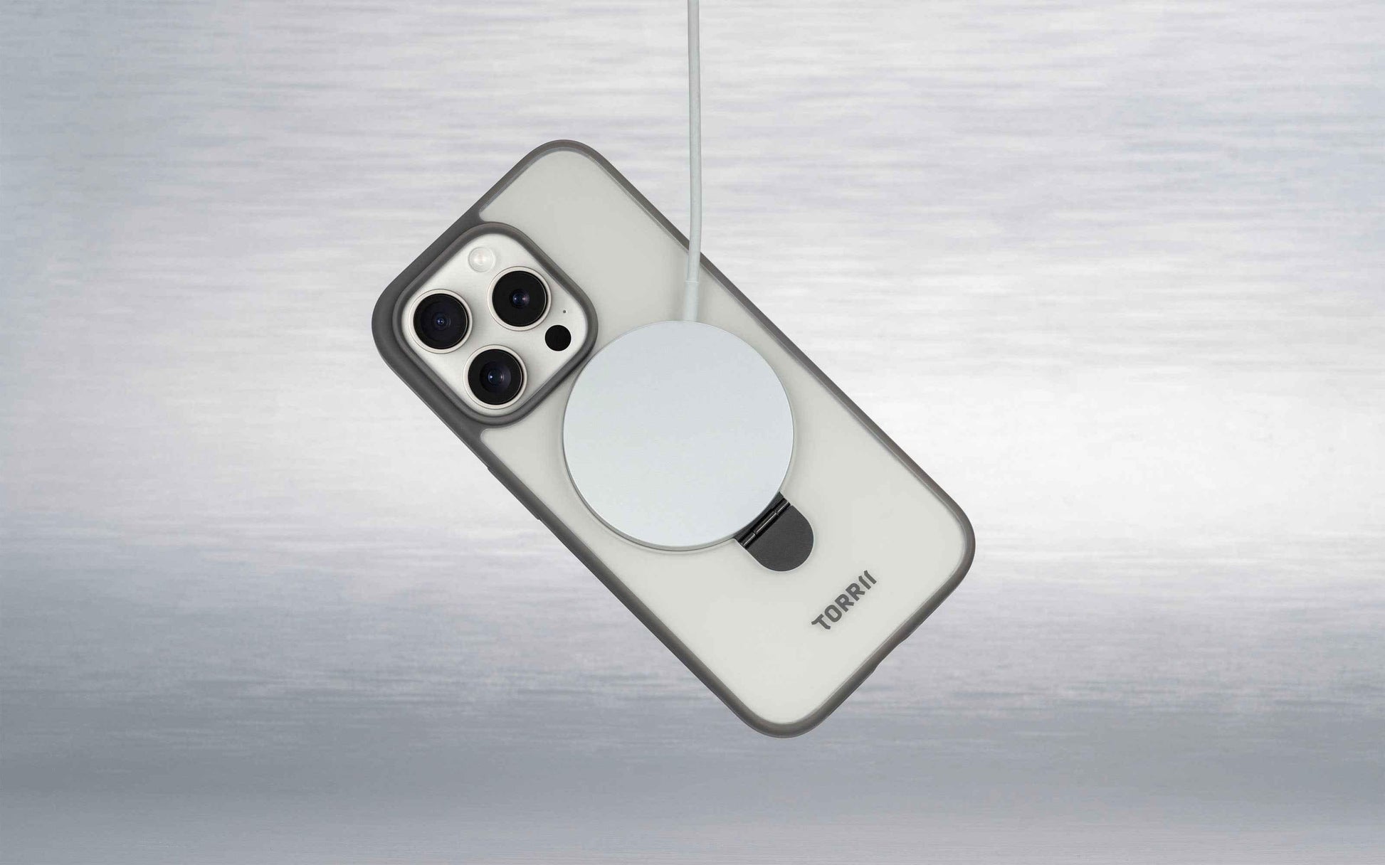 iPhone 15 Pro Max Torrii Torero Stand Case+Magsafe Compatible - Gray