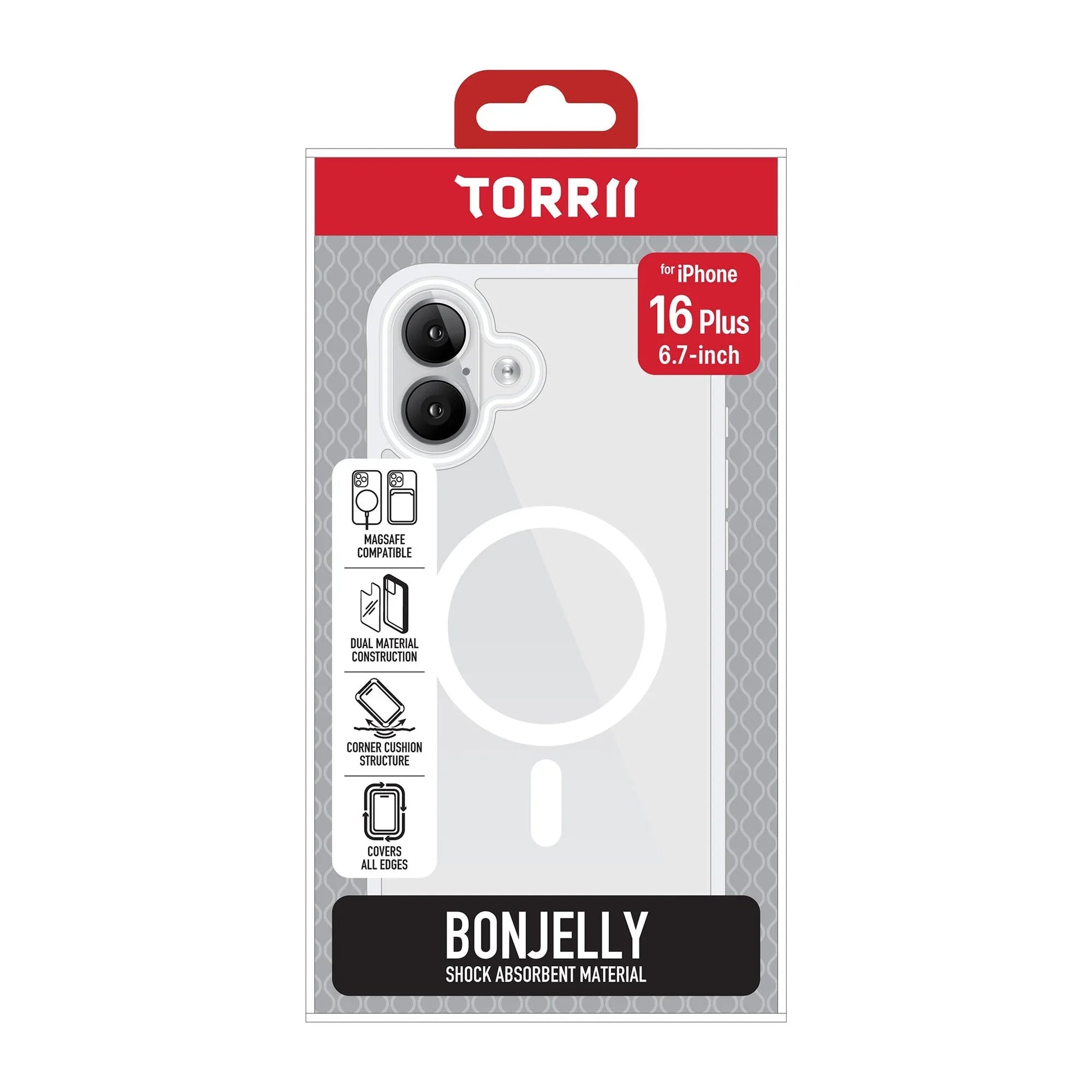 iPhone 16 Plus Torrii Bonjelly Magsafe Cover - Clear