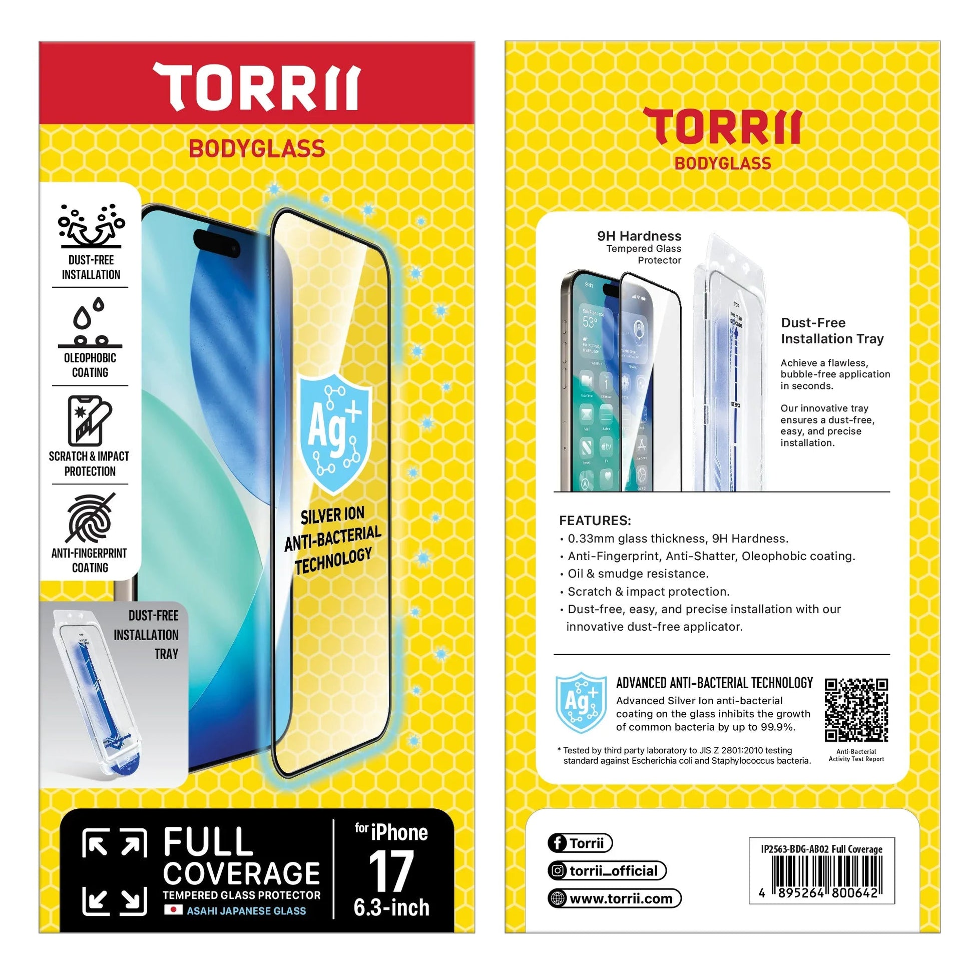 iPhone 17 Torrii Bodyglass Screen Protector - Full Coverage