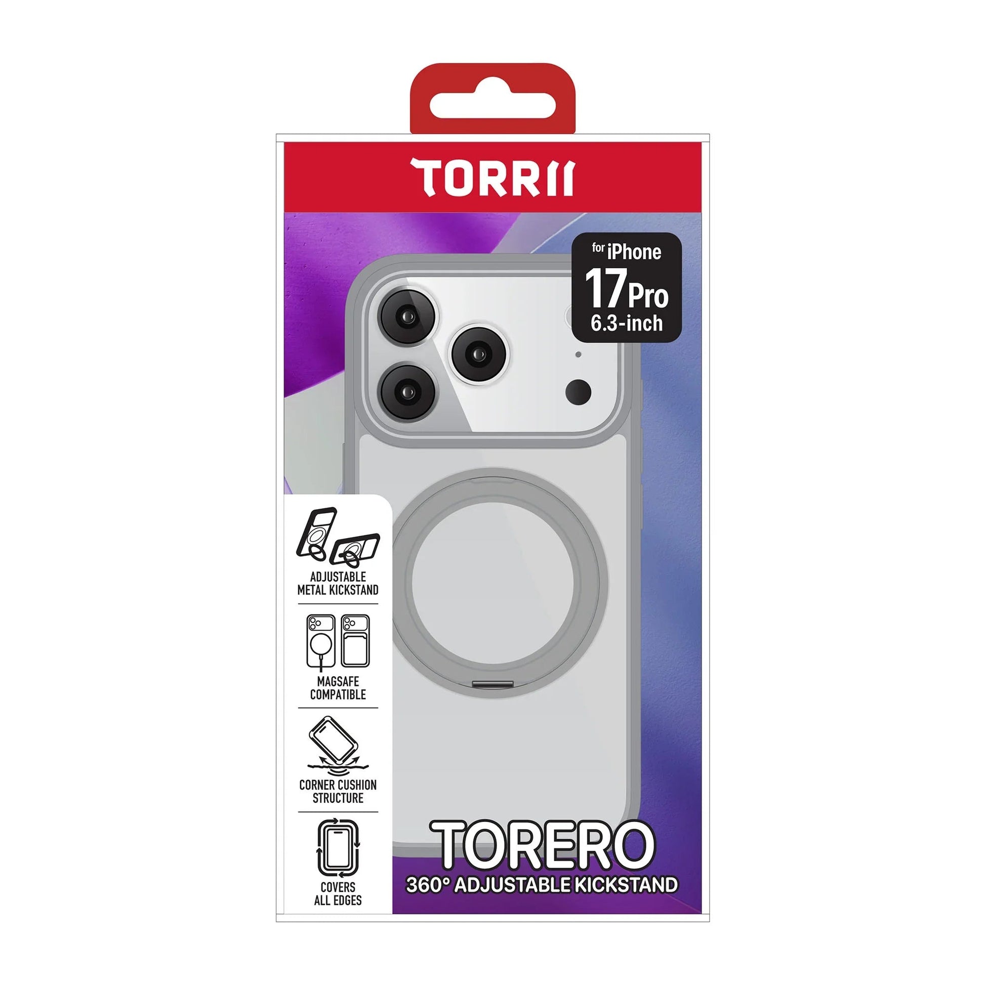 iPhone 17 Pro, Torrii Torero Magsafe Stand Case - Gray