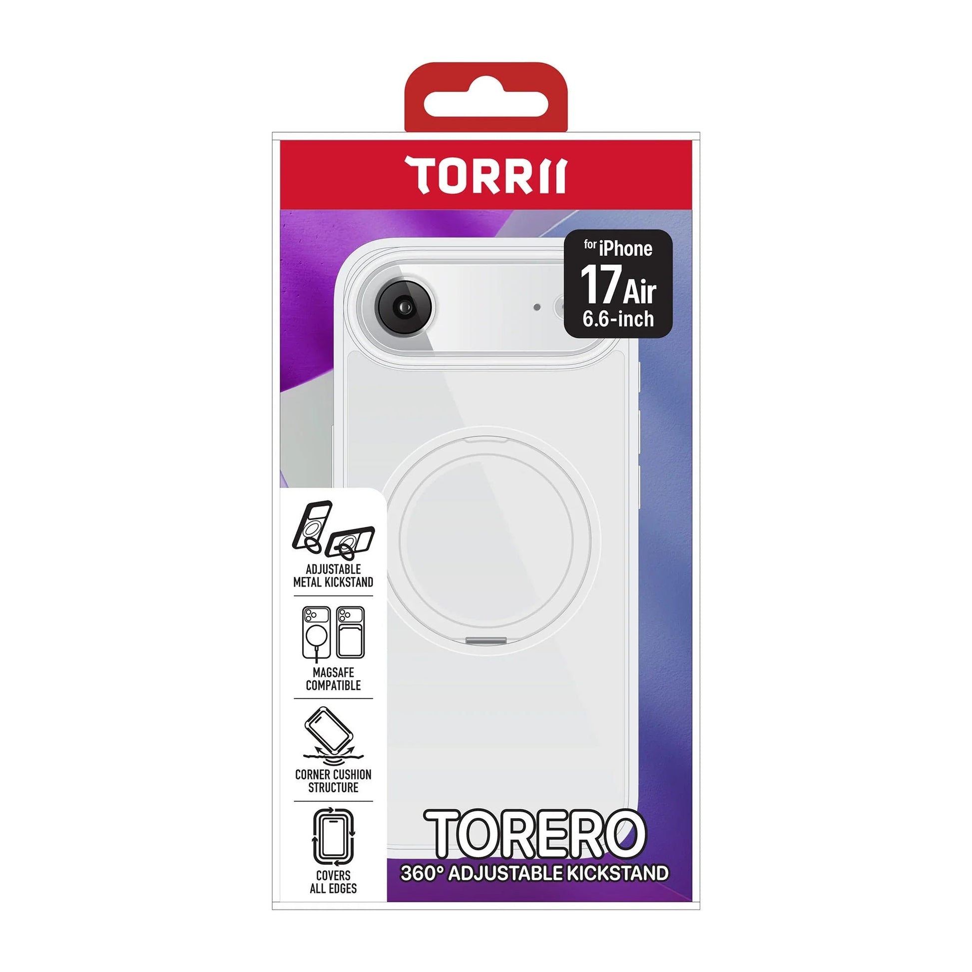 iPhone Air, Torrii Torero Magsafe Stand Case - Clear