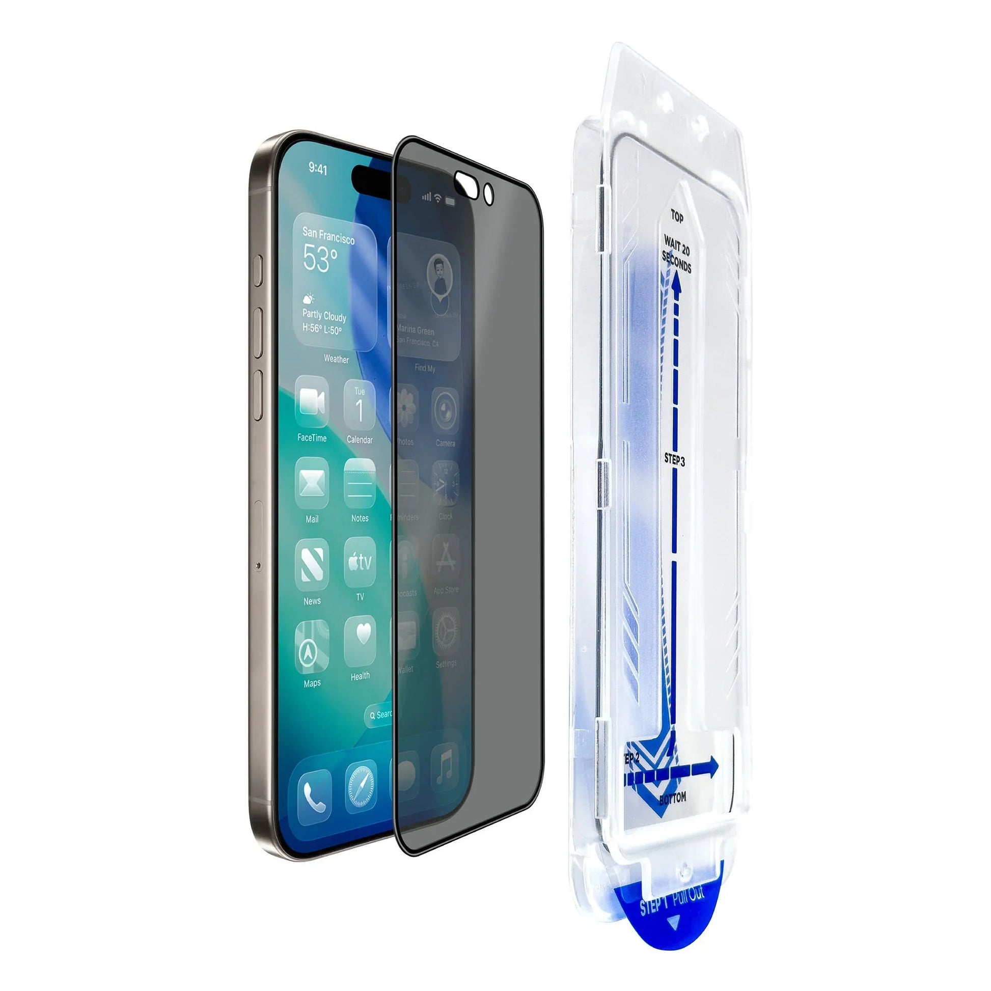iPhone 17 Pro Max Torrii Bodyglass Screen Protector - 4-Way Privacy