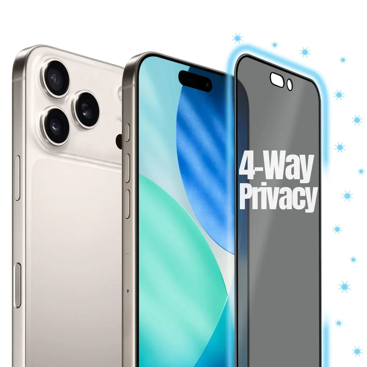 iPhone 17 Pro Max Torrii Bodyglass Screen Protector - 4-Way Privacy