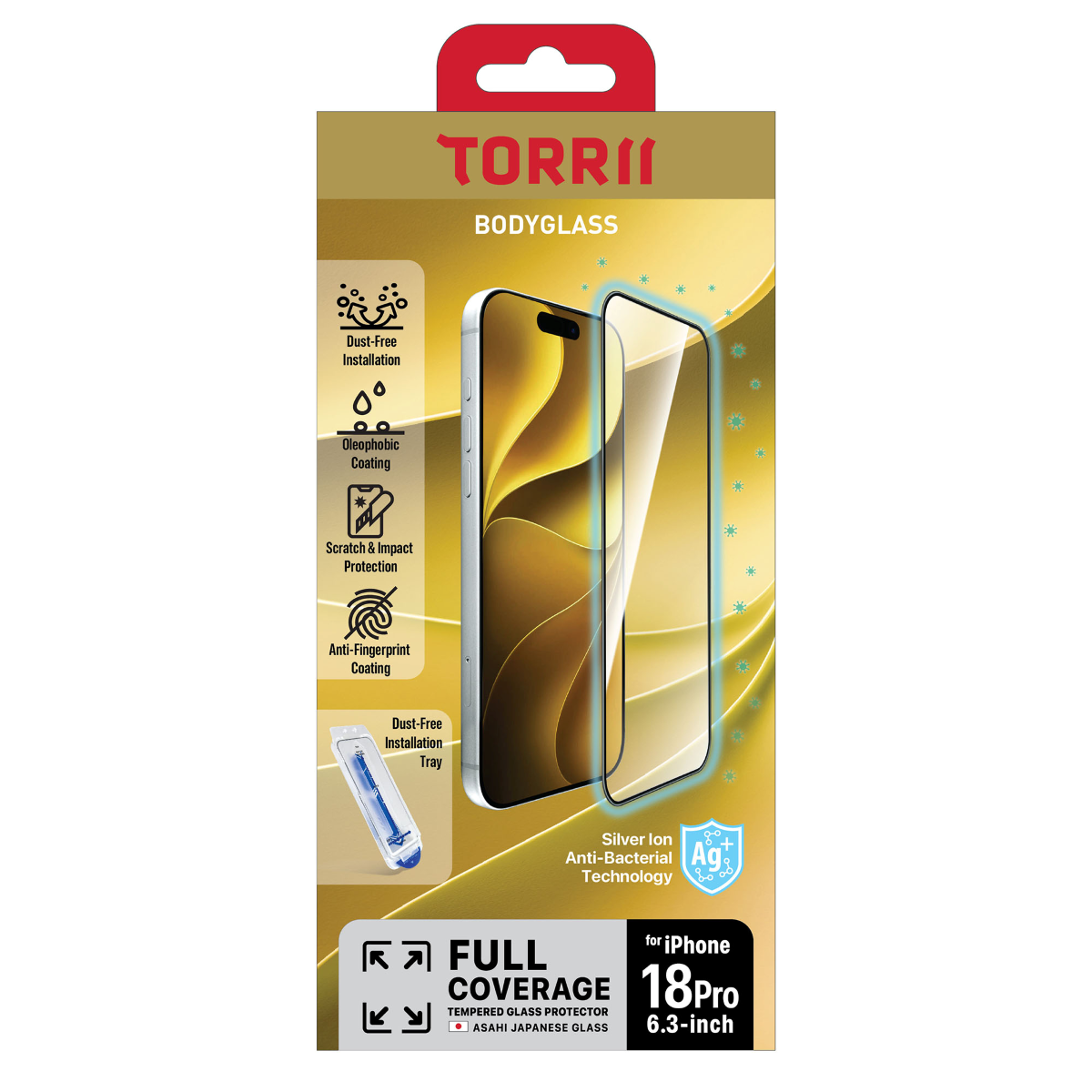 iPhone 18 Pro, Torrii Bodyglass Screen Protector - Full Coverage