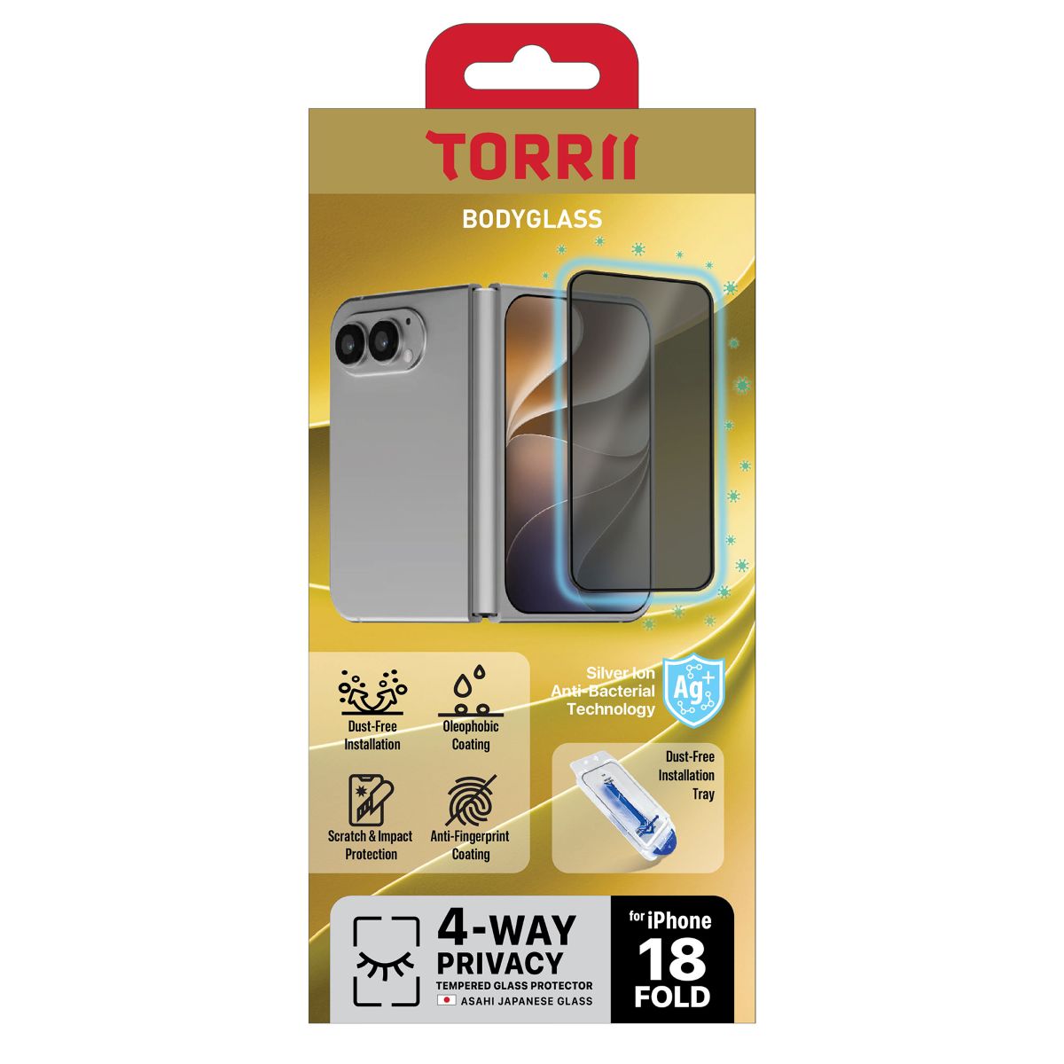 iPhone Duo, Torrii Bodyglass Screen Protector for - 4-Way Privacy