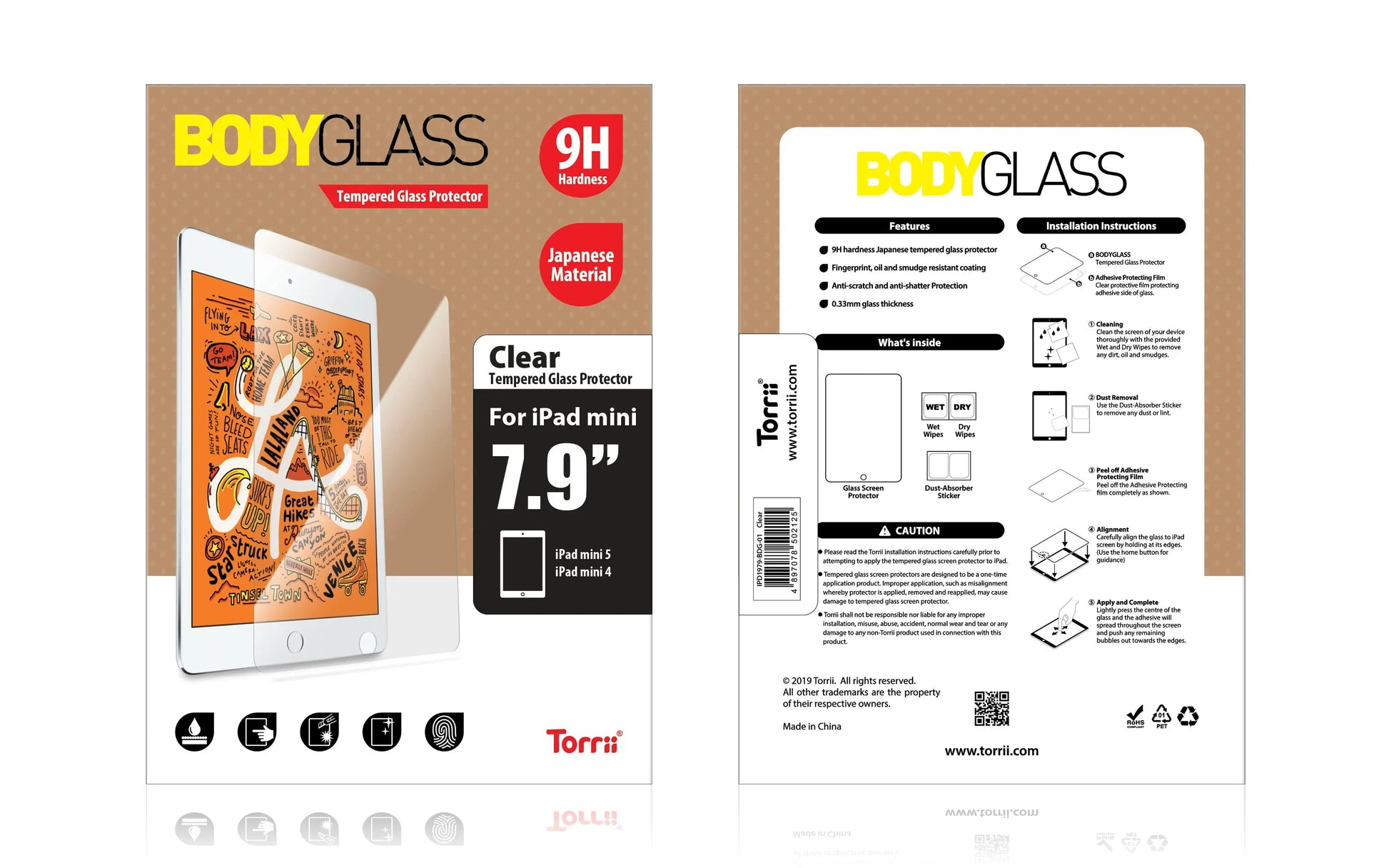 Torrii Bodyglass For iPad Mini 5 & Mini 4 - Clear