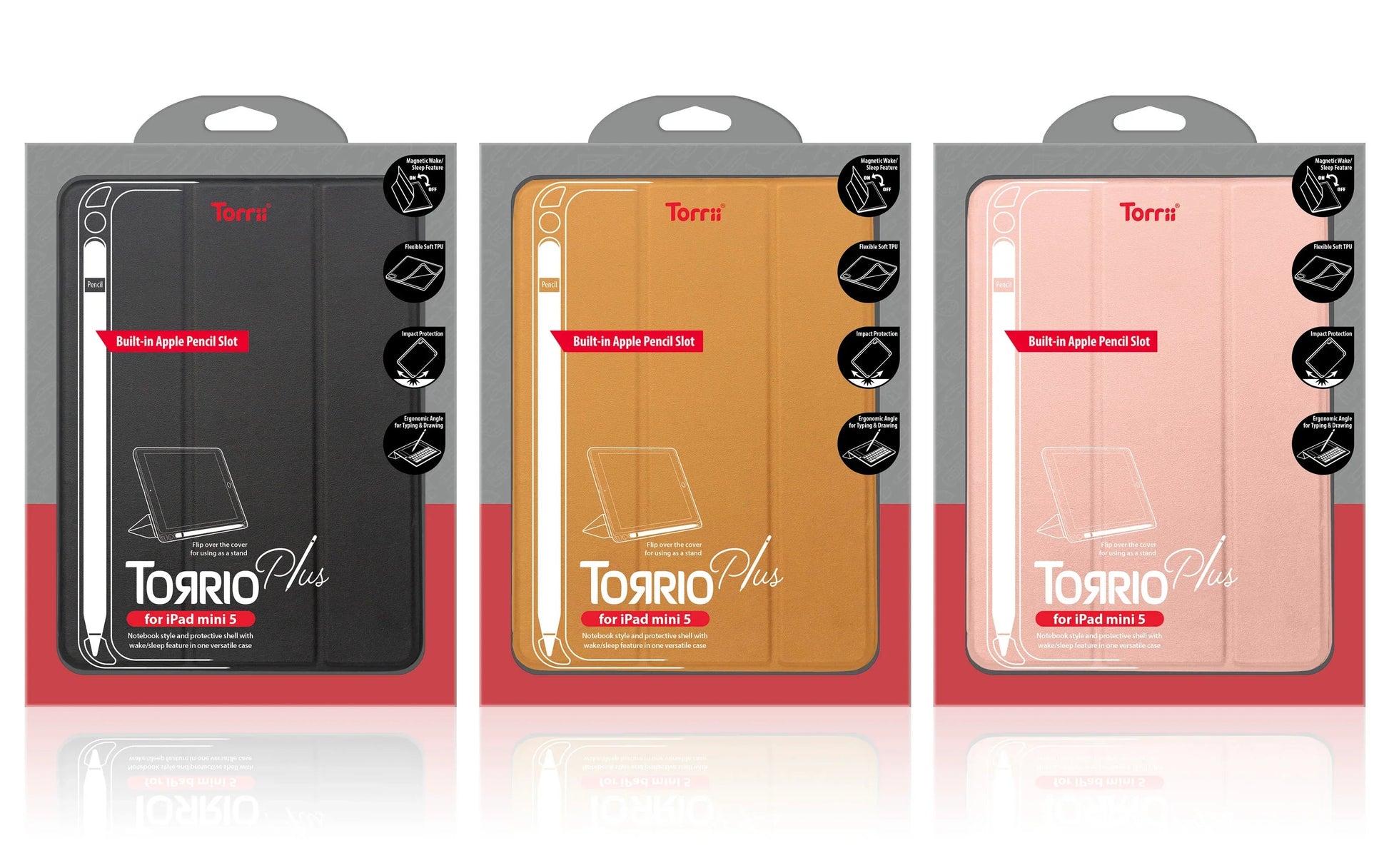 Torrii Torrio Plus Wallet For iPad Mini 5 2019 With Apple Pencil Slot - Brown