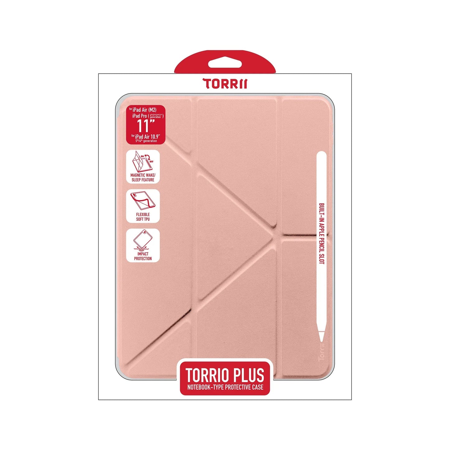 Torrii Torrio Plus for iPad Air 11 (M3 & M2) & iPad Pro 11 (4/3/2/1 Gen) & iPad Air 10.9 (5/4 Gen) - Pink