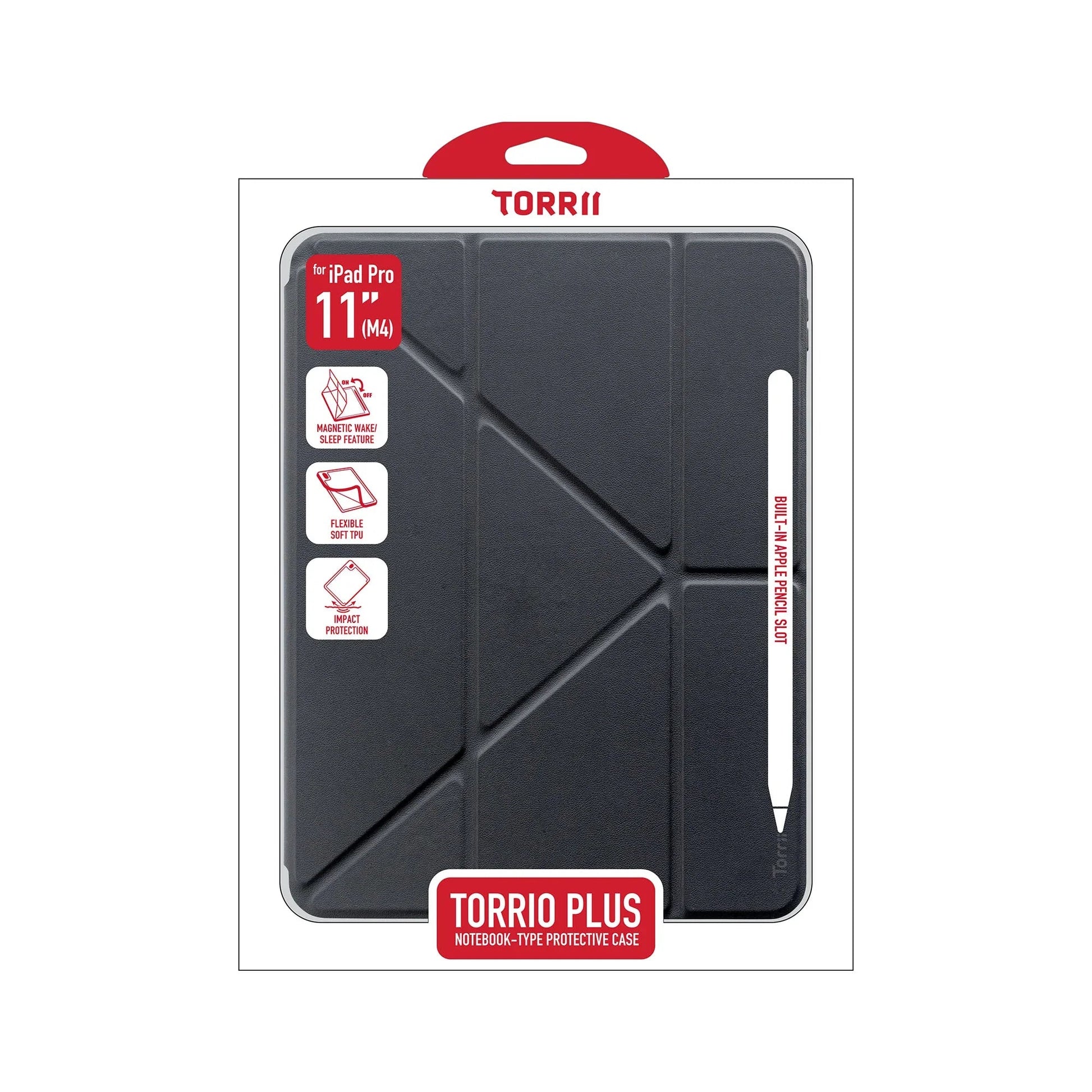 Torrii Torrio Plus for iPad Pro 11 (M5 & M4) - Black