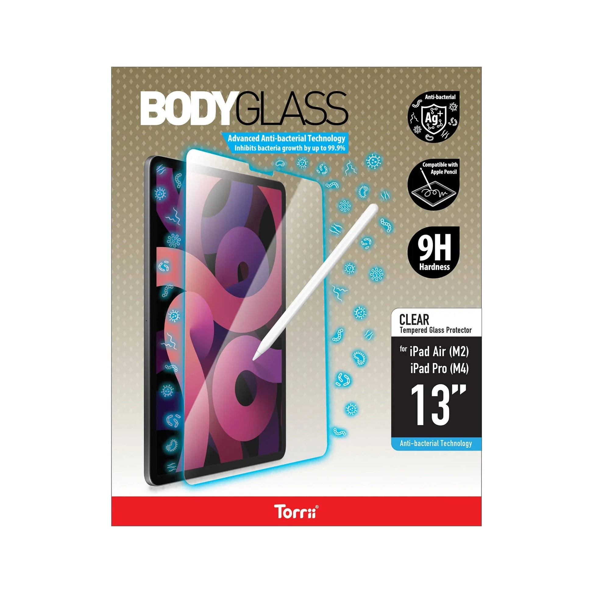 Torrii Bodyglass iPad Pro 13 (M5 & M4) & iPad Air 13 (M3 & M2) Screen Protector - Clear