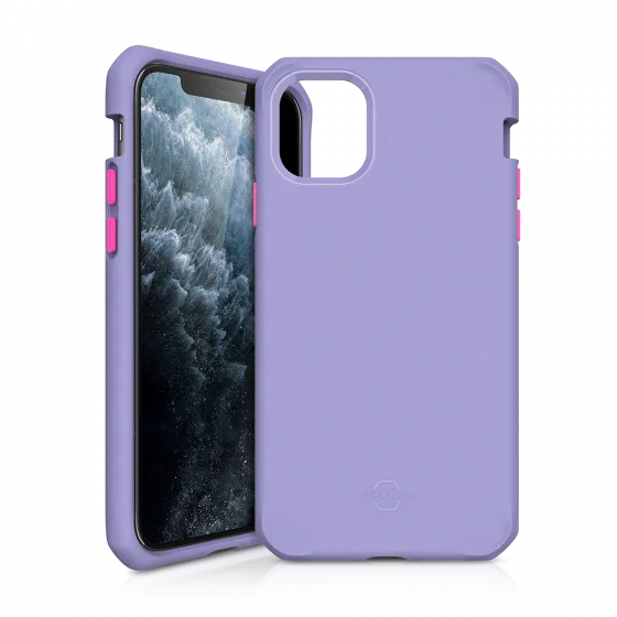 iPhone 11 Pro Itskins Supreme Solid Cover - Light Purple & Fushia