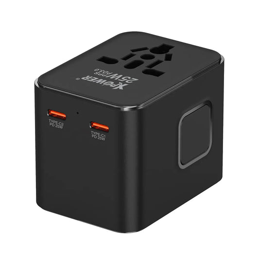 XPower 25W Travel Adapter 4 Output TA3B - Black