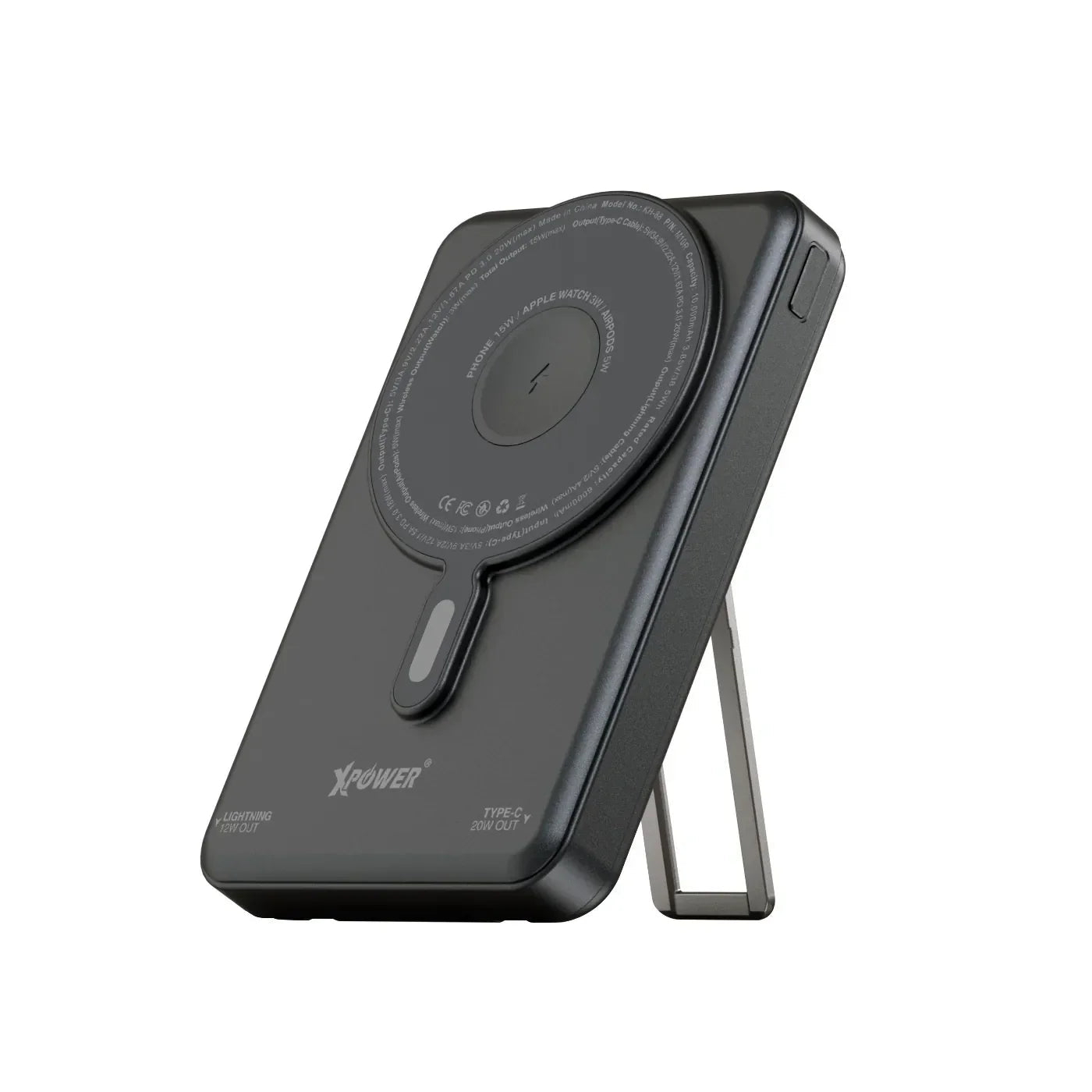 XPower 10000mAh 7in1 Wireless Power Bank - Black