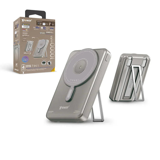 XPower 10000mAh 7in1 Wireless Power Bank - Titanium